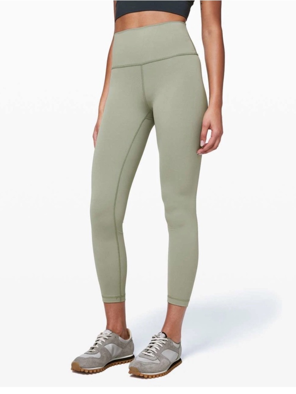 Lululemon Wunder Under 28” inseam Sage Green High Rise Yoga Athletic Pants SZ 4